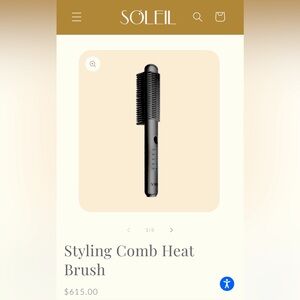 Soleil Styling comb heat brush